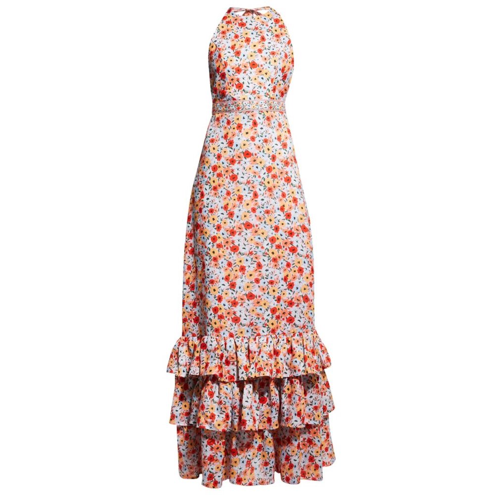 Agua by Agua Bendita Magnolia Printed Linen Halter Maxi Dress - Picture 5 of 16